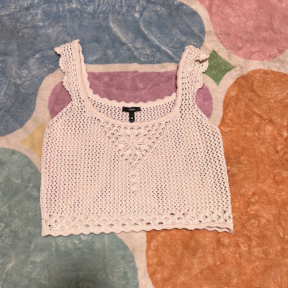 Crochet Lace White Top